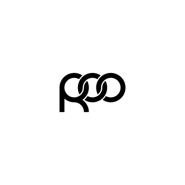Buchstaben Roo Monogramm Logo Design — Stockvektor