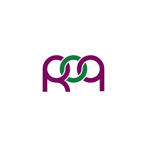 Letras Roq Monogram Logo Design — Vector de stock