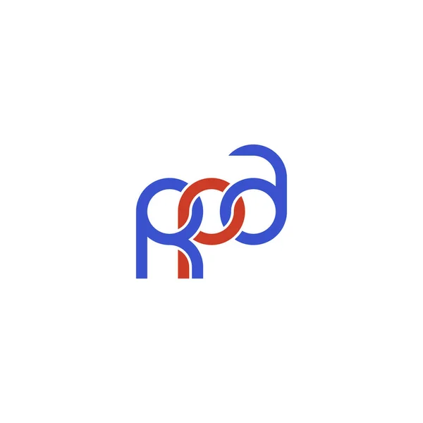 Bokstäver Rpa Monogram Logotyp Design — Stock vektor