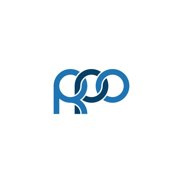 Bokstäver Rpo Monogram Logo Design — Stock vektor