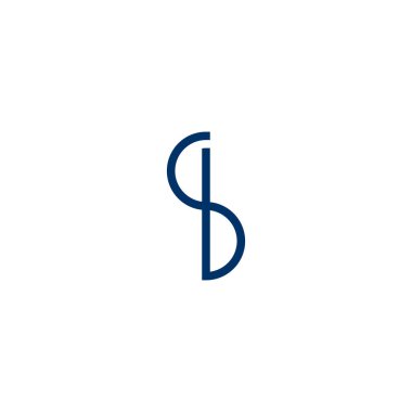 Harfler SB BS minimum zarif monogram logo tasarım vektörü