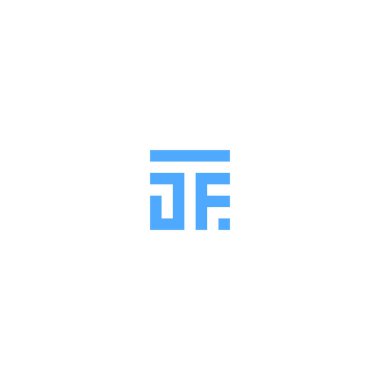 Harfler TJF JFT Meydanı Logosu Basit Basit Modern