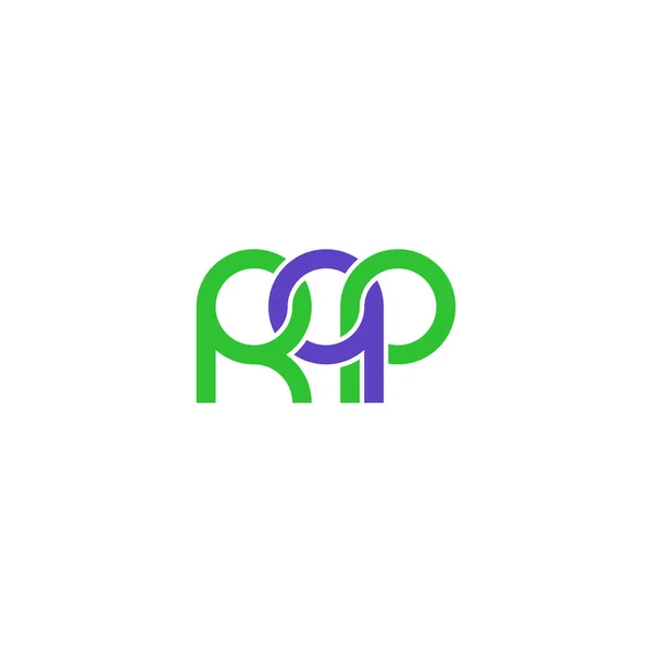 Letters Rqp Monogram Logo Design — Stock Vector