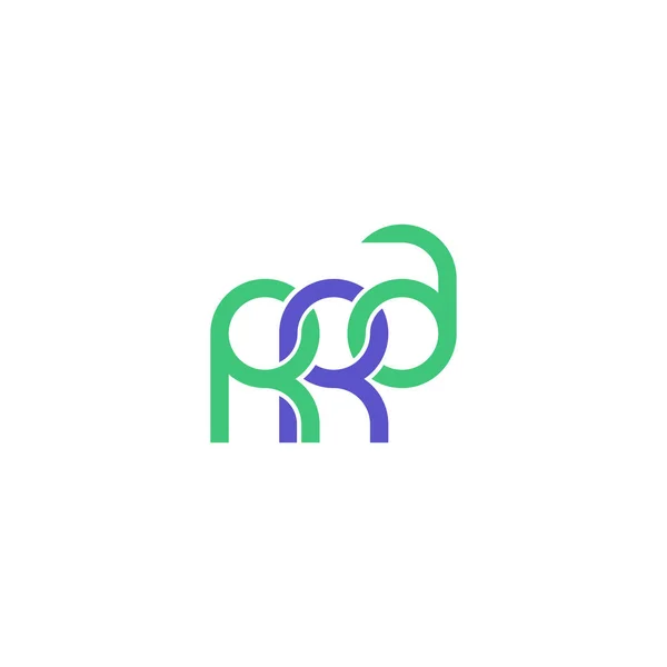 Bokstäver Rra Monogram Logo Design — Stock vektor