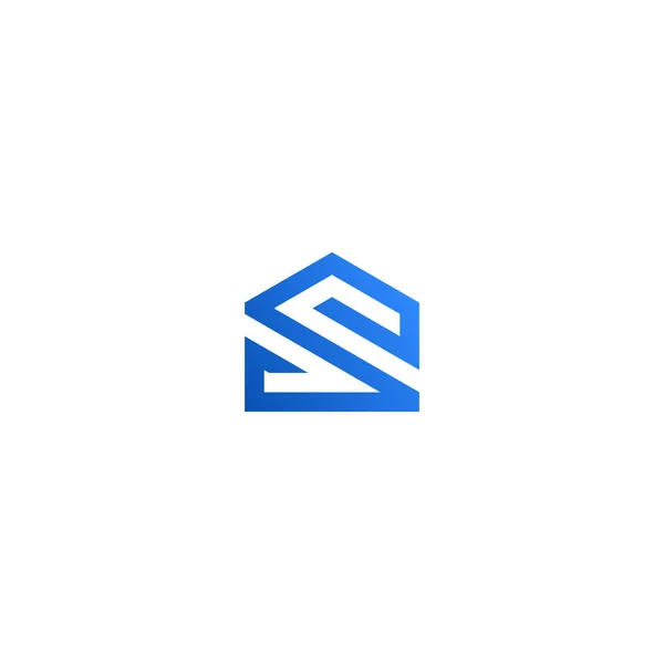 Літери Logo House Home Мінімальний Простий Сучасний — стоковий вектор