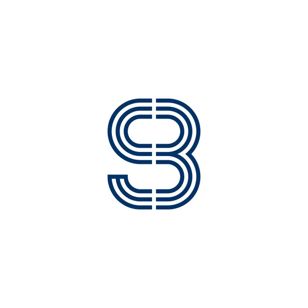Lettres Minimaliste Élégant Logo Monogramme Vecteur Conception — Image vectorielle