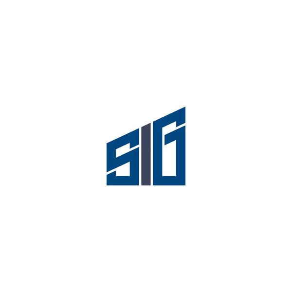 Lettres Sig Logo Pour Financement Des Investissements Comptabilité Financière Immobilier — Image vectorielle