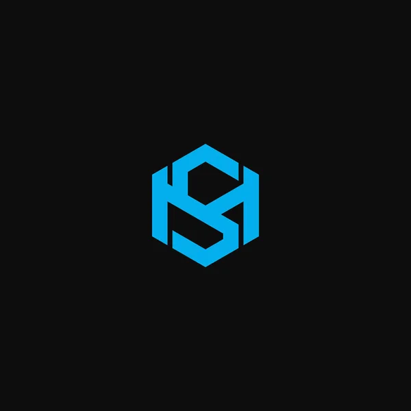 Letras Hexagon Logo —  Vetores de Stock