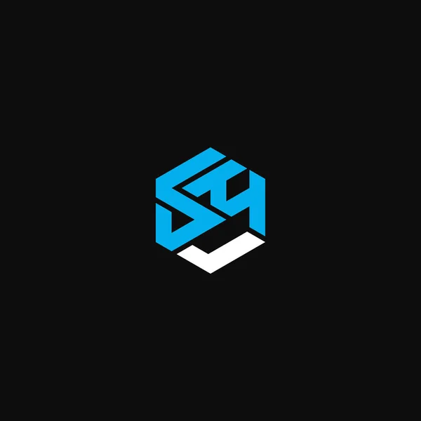 Letras Hexagon Logo — Vector de stock