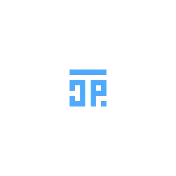 Lettres Tcp Cpt Square Logo Minimal Simple Moderne — Image vectorielle