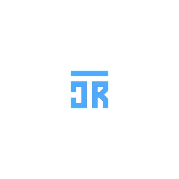 Levelek Tcr Crt Square Logo Minimális Egyszerű Modern — Stock Vector