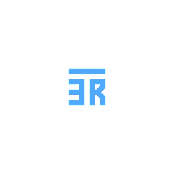 Letters Ter Ert Square Logo Minimal Simple Modern — Stock Vector