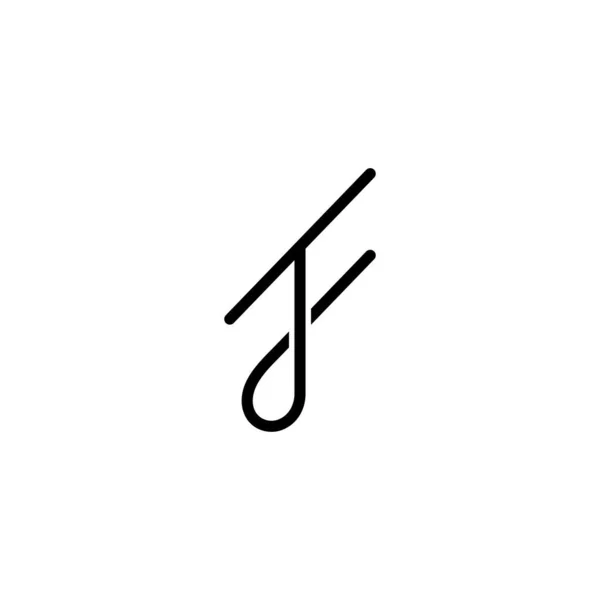 文字Tf FtまたはJfのロゴデザイン — ストックベクタ