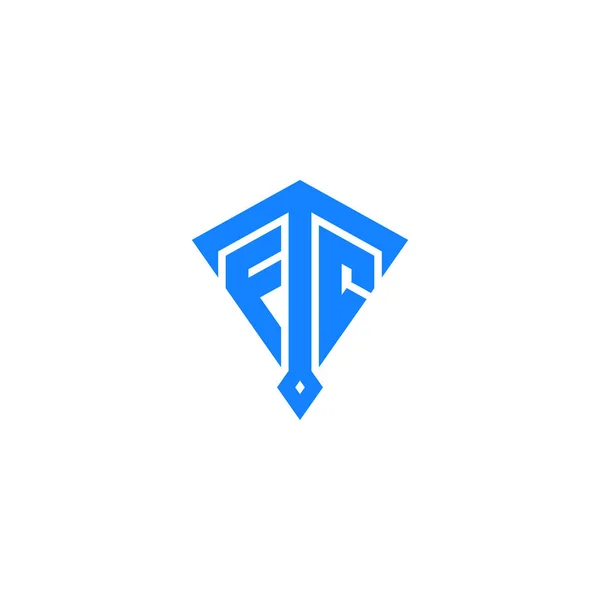Lettres Tfc Ancre Logo Design — Image vectorielle