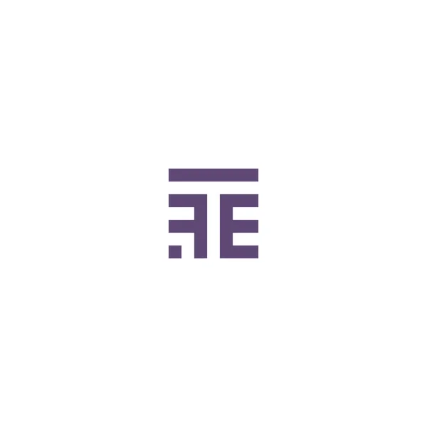Levelek Tfe Fet Square Logo Minimális Egyszerűség — Stock Vector