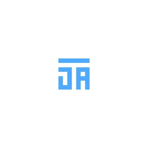 字母Tja Jat正方形标志极小简约现代 — 图库矢量图片