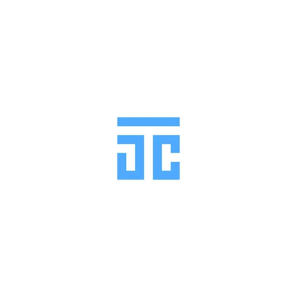 Lettere Tjc Jct Quadrato Logo Minimale Semplice Moderno — Vettoriale Stock
