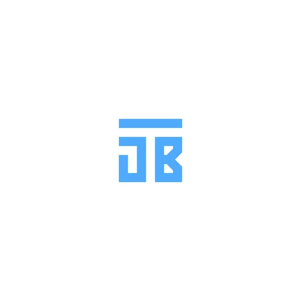 Harfler Tjb Jbt Meydanı Logosu Basit Basit Modern — Stok Vektör