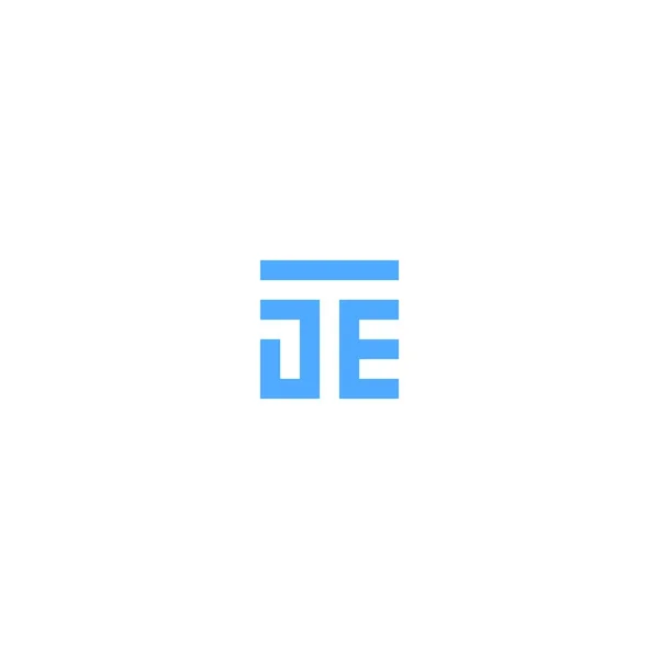 字母Tje Jet正方形标志极小简约现代 — 图库矢量图片