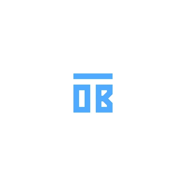 Levelek Tob Obt Square Logo Minimális Egyszerű Modern — Stock Vector