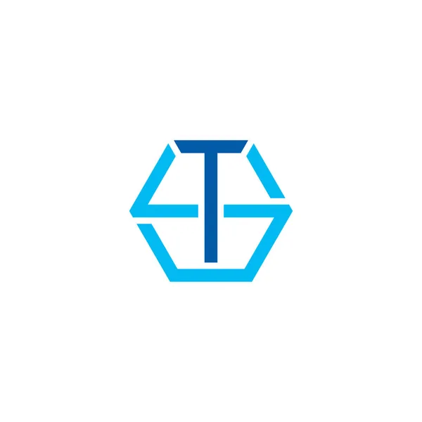 Letters Logo Lettermerk Initiële Monogram Polygonal Business Company Eenvoudig — Stockvector