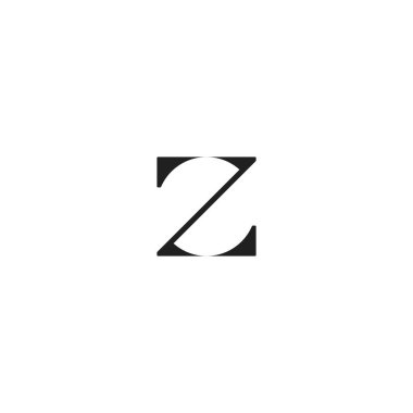 Z Harfleri Logo Monogramı Basit Basit Modern