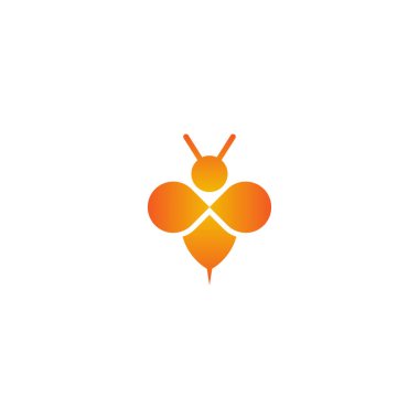 Minimal Arı logo tasarım vektörü