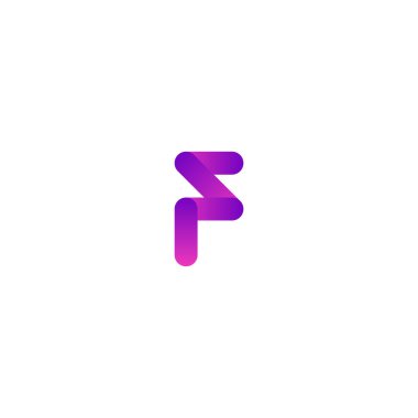 Hareket harfi F Monogram logo tasarım vektörü