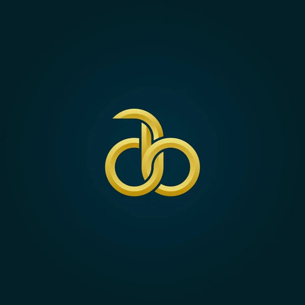Lussuoso Logo Golden Letters — Vettoriale Stock