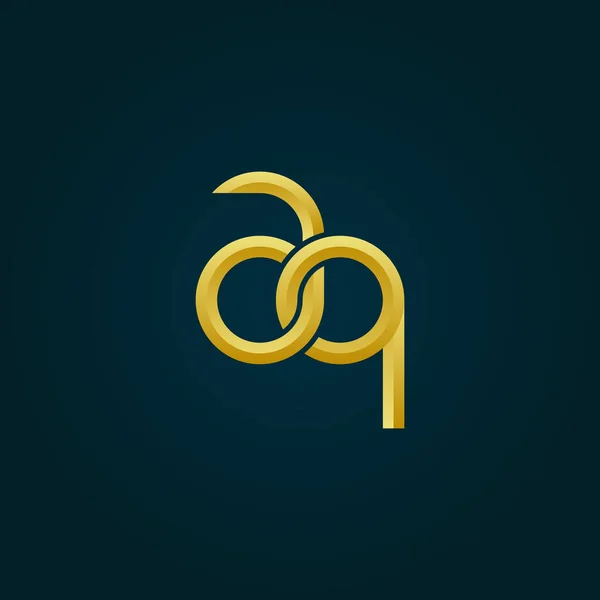 Lüks Altın Harfler Kaide Logosu Tasarımı — Stok Vektör