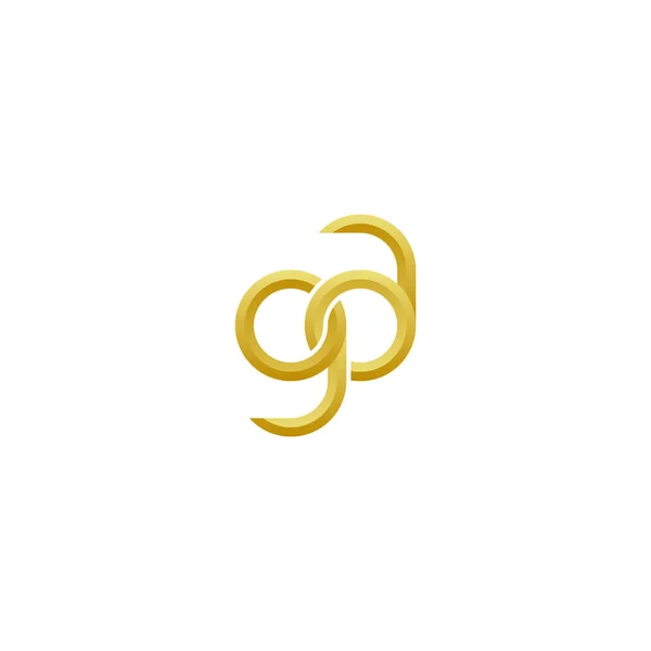Lujoso Diseño Logotipo Golden Letters — Vector de stock