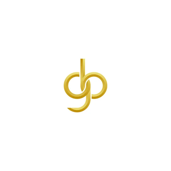 Lettere Dorate Lusso Logo Design — Vettoriale Stock