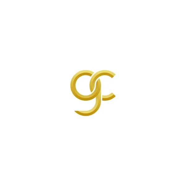 Lujoso Diseño Logotipo Golden Letters — Archivo Imágenes Vectoriales