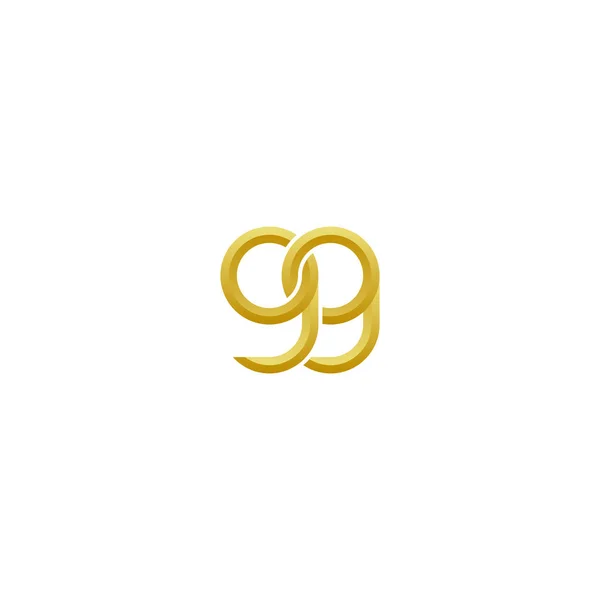 Lujoso Diseño Logotipo Golden Letters — Archivo Imágenes Vectoriales