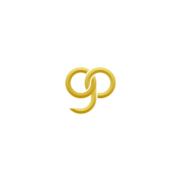 Luxurious Golden Letters Logo Design — Stock Vector