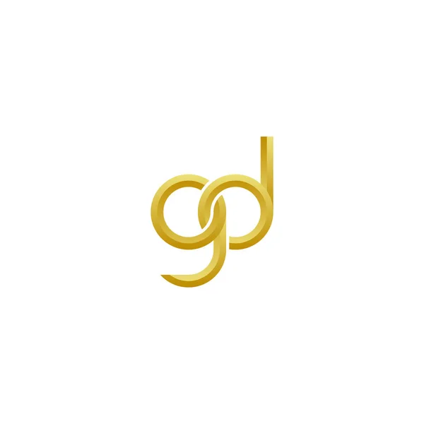 Lettere Dorate Lussuose Logo Design — Vettoriale Stock