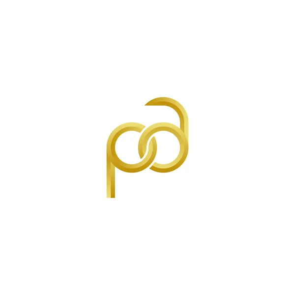 华丽的金色字母Pa标志设计 — 图库矢量图片