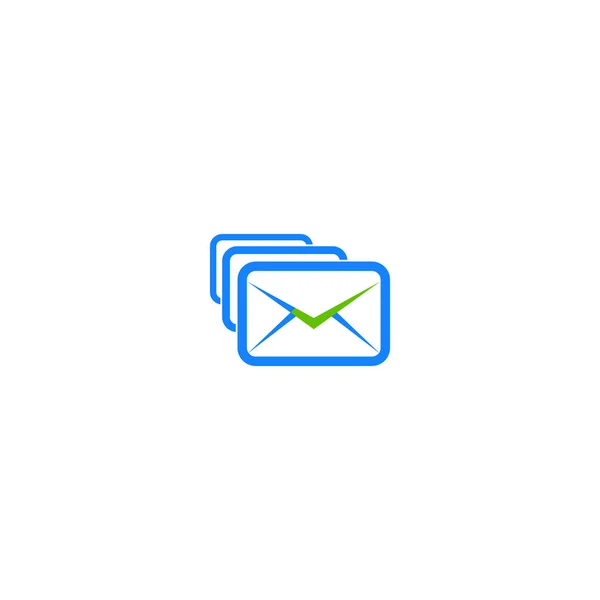 Mails Checkmark Minimal Simple Icon — Stockvector