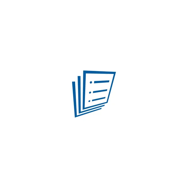 Χαρτιά Έντυπα Φάκελος Λογότυπο Εικονίδιο Λογότυπο Είναι Απλό Και Μοντέρνο — Διανυσματικό Αρχείο