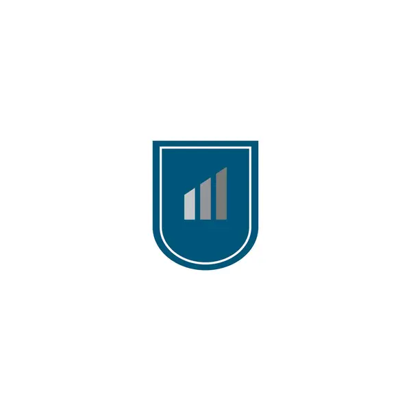 Shield Finance Enkel Logotyp Design — Stock vektor