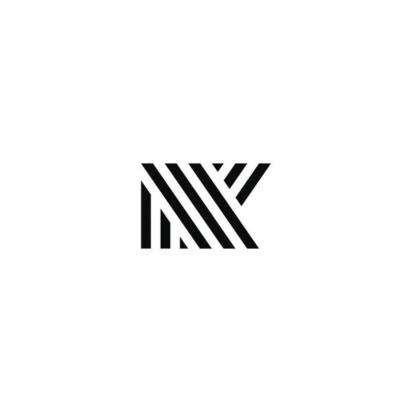Rayures Lettre Monogram Logo Design Vecteur — Image vectorielle