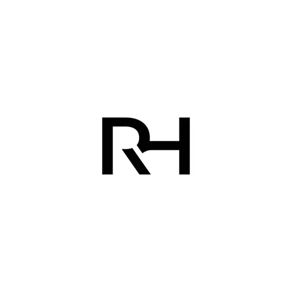 粗体字母Rh单字标志设计向量 — 图库矢量图片