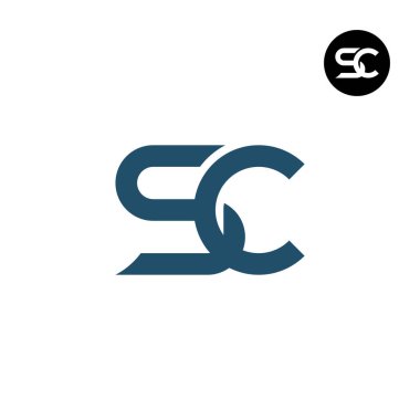 SC Harfi Monogram Logo Tasarımı