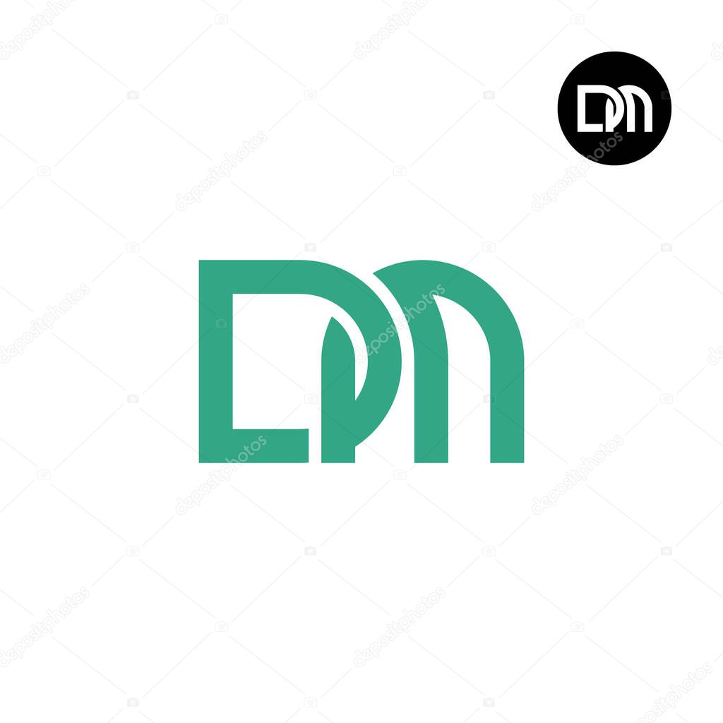 Letter DM Monogram Logo Design