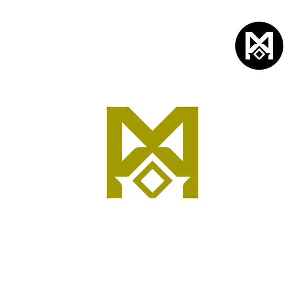 手紙MまたはMxクラウンロゴデザインベクトル — ストックベクタ