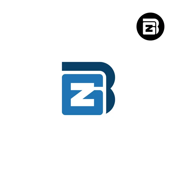 Літера Bgz Монограма Дизайн Логотипу — стоковий вектор