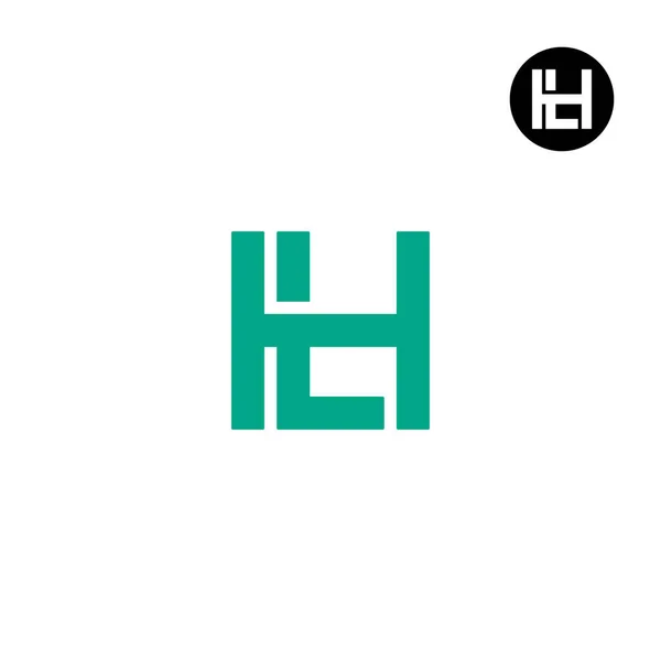 文字Hlモノグラムのロゴデザイン — ストックベクタ