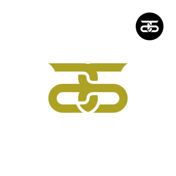 Lettre Sts 2Ts Monogram Logo Design — Image vectorielle