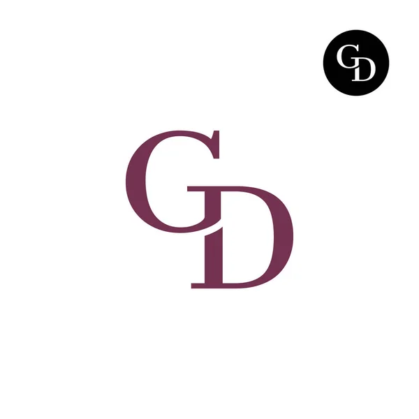 Lusso Moderno Serif Lettera Monogramma Logo Design Vector — Vettoriale Stock