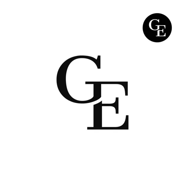 Luxe Moderne Serif Lettre Monogram Logo Design — Image vectorielle